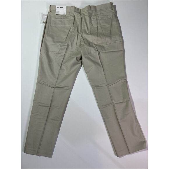 NWT Mode of One Men's Slim-Fit Suit Pants Dark Ecro Khaki Linen W38 MSRP$79.50 - Picture 4 of 10